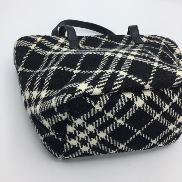 Burberry London Small Wool Check Purse Bag - Picture 12 of 17